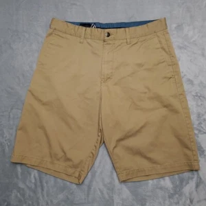 Volcom Corpo Class Shorts Mens 34 Brown Khaki Outdoor Casual Chino Flat Front - Picture 1 of 11