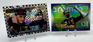 2021 Topps Chrome F1 Max Verstappen Refractor #168 Purple | Green #43 Checker - Picture 1 of 3