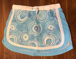 Nike Girls Pull On Skort Sports Athletic Geometric Blue Sz Small 7-8 - Picture 1 of 4
