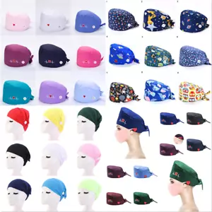 Unisex Surgical Cap Doctor Nurse Baotou Caps Bouffant Sanitary Cotton Polyester - Picture 1 of 85