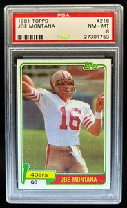 1981 Topps Joe Montana Rookie RC #216 49ers PSA 8 - Picture 1 of 2