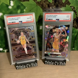 Juego de tarjetas de novato Panini Cameron Brink 2024 PSA 10 Select y 9 Cracked Ice Prizm RC - Imagen 1 de 5