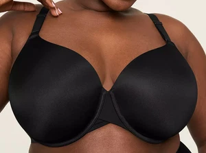Cacique Totally Smooth Lightly Lined Full Coverage Bra 40G Black $69.95 NWOT - Picture 1 of 5