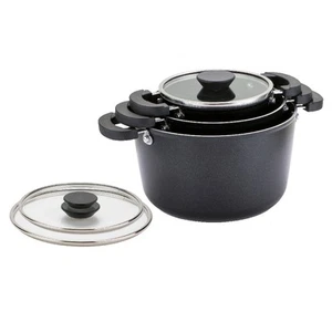 Prestige Brühe Topf Set Kitchen Hacks Aluminium Antihaft Induktion Töpfe 3-tlg - Bild 1 von 6