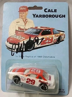 Cale Yarborough #29 Signed 1988 Hardee's 1:64 Diecast by Start Your Engines - Image 1 of 4