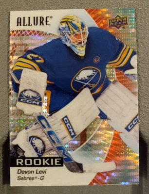 Devon Levi Sabres 2023-24 Upper Deck Allure Red Rainbow Rookie #144 - Image 1 of 2
