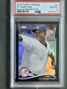 2014 Topps Chrome Black Refractor CC SABATHIA #32 PSA 10 GEM MT - Bild 1 von 3