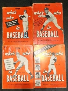 1960s Who's Who in Baseball Lot of 4 : 1961 1962 1964 1965 - Picture 1 of 5