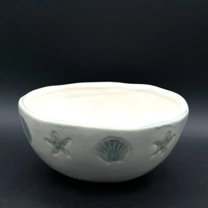 Homestudio Shoreline Collection 6 Inch Soup Bowl Shells Starfish Stoneware - Picture 1 of 13