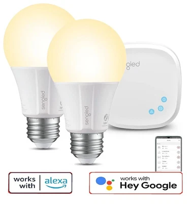 Sengled Smart LED Soft White Bulbs 2-Pack Kit with Hub Alexa And Google - Image 1 of 4