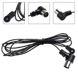 75 Ohm Antenna Radio Fm Casa Stereo Antenna Nero Sostituire Accessorio Practical - Foto 1 di 12