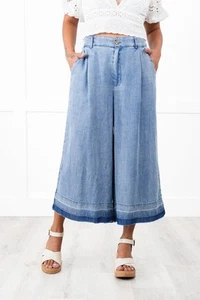 ee:some Mineral Wash Wide Leg Cropped Pants NWT Size Small - Picture 1 of 14