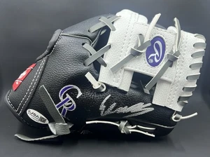 Ethan Holliday Signed Rawlings Colorado Rockies Mini 10” Glove JSA - Picture 1 of 5