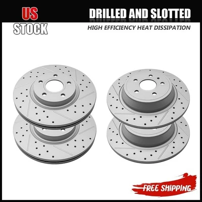 前后钻槽转子套件适用于 2017 2018 年福特 Escape — 第 1/4 张图片