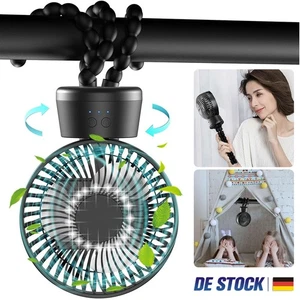 Clip Ventilator 120° Oszillierend für Growbox Grow Grower Zelt Lüfter 10000mAh - Bild 1 von 16