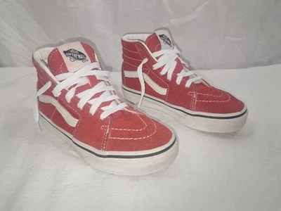 Top alto Vans Off The Wall Sk8 rojo % blanco niños talla 12,5 Foto 1 de 4