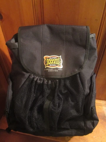 Reebok 2004 NFL Super Bowl XXVIII Logo New England Patriots Black Backpack NEW Cover