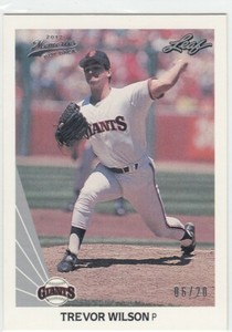 TREVOR WILSON /20 LEAF MEMORIES 1990 90 BUYBACK SILVER GIANTS #489 2012 12