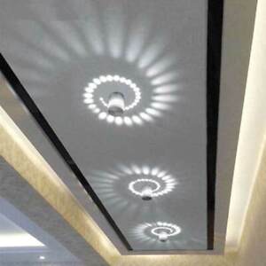 3W LED Wall Light Spot Lighting Sconce Ceiling Spiral Lamp Home KTV Bar Decor US