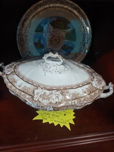 1900s Rare Wedgewood China "Phoebe Brown" Lidded Dish - Bild 1 von 3