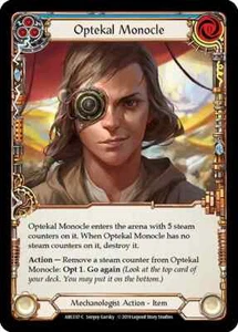 Optekal Monocle (Blue) Arcane Rising 1st Edition Flesh And Blood TCG - Picture 1 of 1