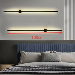 1M Modern LED Wall Light Long Strip Sconce Stairs Bar Linear Wall Lamp Bedroom - Picture 1 of 16