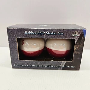 Fishing Bobbers Salt & Pepper Shakers Vintage Ceramic Unique BRAND NEW IN BOX - Picture 1 of 9