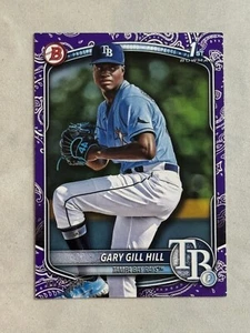 2025 Bowman Prospects Purple Pattern Gary Gill Hill Rookie RC 1st /199 #BP-55 - Picture 1 of 2