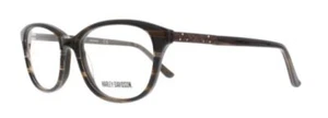 HARLEY DAVIDSON HD0523 062 BROWN HORN Cats Eye Optical Eyeglass Frame For Women - Picture 1 of 1