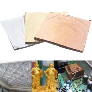 100PCS Large 14x14cm Leaf Sheets/Leaves Sheets Gilding Art Craft Supplies NEW - Picture 1 of 14