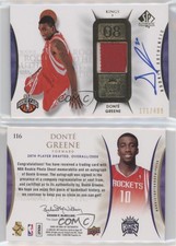 2008-09 SP Authentic Authentics /499 Donte Greene #116 RPA Rookie Patch Auto RC