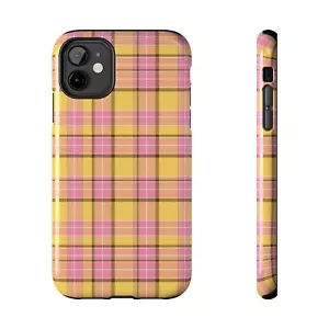 Custodie telefono Girly Plaid, cover resistente iPhone/Samsung Galaxy, cellulare protettivo - Foto 1 di 127