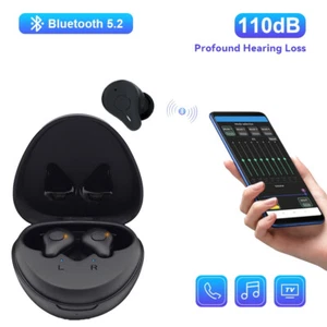 1 Pair Hearing Aids Invisible Sound Amplifier WDRC 16 Channels Digital Bluetooth - Picture 1 of 11