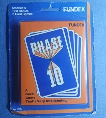 Vintage Phase 10 Card Game 1986 Fundex Cards 1986 USA New  Ages 8+ - Image 1 of 2