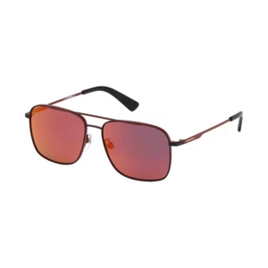 DIESEL Herren Pilot Sonnenbrille DL0295 05U Schwarz / Rot verspiegelt 55-15-145 - Bild 1 von 4