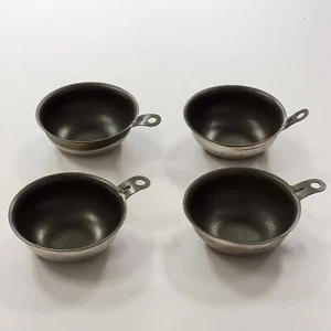 LITTLE USE SET OF 4 - Poacher Cup Aluminum Replacement - 3" Diameter - Picture 1 of 24