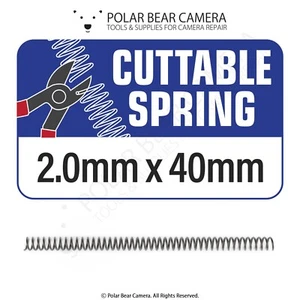  Schneidbare Micro Miniatur kleine Kompressionsfeder 2 mm x 40 mm Kameraobjektive UK - Bild 1 von 2