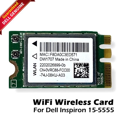 Lot x 2 Dell Inspiron 15 5000 Series WiFi Wireless Bluetooth Card DW1707 VRC88 - Image 1 of 4