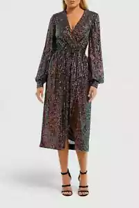 REBECCA VALLANCE Roxbury Long Sleeve Midi Dress in Size 8 AU | RRP 799.00 - Bild 1 von 3