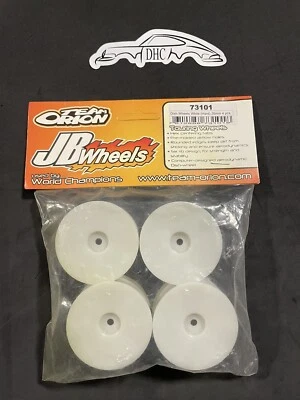 Team Orion Vintage RC Car Part # 73101 White Dish Wheels 26mm Touring (4) Hard - Image 1 of 2