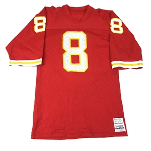 Vintage Kansas City Chiefs rot Sandknit #8 Fußball Trikot Größe Medium USA - Bild 1 von 10