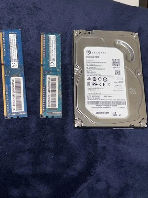 Seagate ST2000DM001  Desktop Hard Drive 2TB Sata, AF : 2 Memory Card 8gb & 4 gb - Image 1 of 4