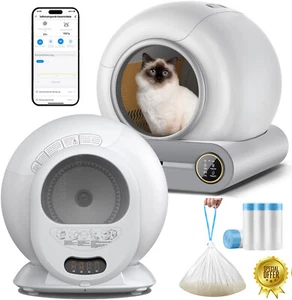 Cuccia per Gatti Autopulente Toilette Automatica Wifi Controllo APP 65L+9L - Foto 1 di 44