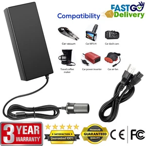 110V AC to DC 12V 5A Car Adapter Converter Cigarette Lighter Socket Power Supply - Picture 1 of 12