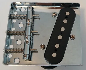  Tele Guitar Bridge 3 Saddle + Pickup - Parts for Fender Telecaster  - Picture 1 of 2