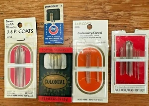 Sewing Needles, General Sewing, Crewel, Embroidery, Darners Ast Sizes (D35B17) - Picture 1 of 12