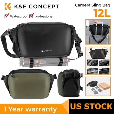 K&F Concept Camera Sling Bag 12L Shoulder Bag & Multifunction Photography DSLR - Image 1 of 4