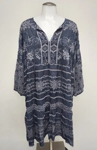 Johnny Was Tunika Kleid Größe L dunkelblau  - Bild 1 von 7