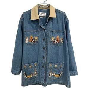 Casey Coleman Jacket Womens Medium/Large Dogs Embroidered Barn Chore - Picture 1 of 7