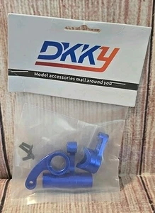 DKKY 1/8 Aluminum Alloy Steering Bellcrank Composite Set ARRMA Kraton 6S (Blue) - Picture 1 of 4